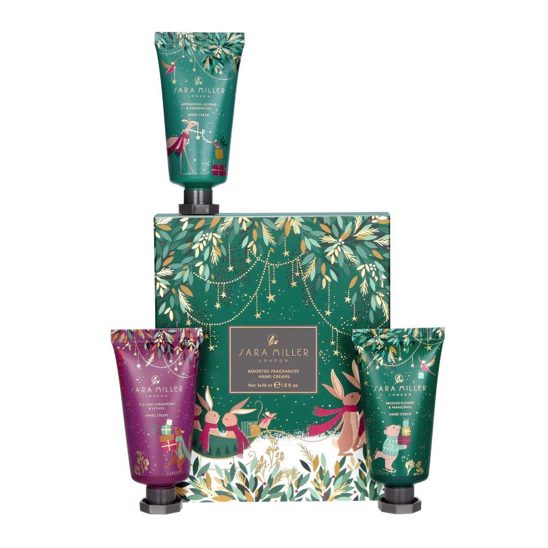 Sara Miller Woodland Tales Trio Hand Creams Gift Set - Green/Berry
