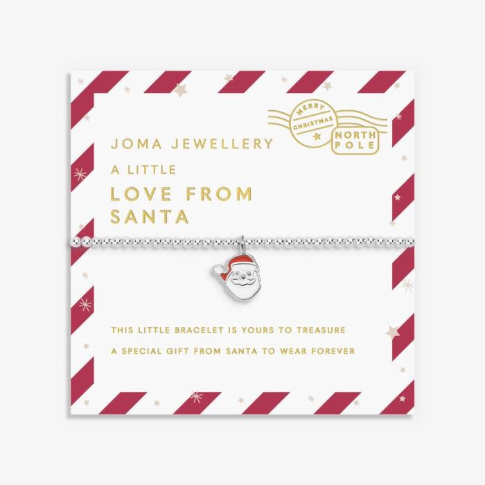 Joma Jewellery KIDS - A Little Love from Santa - Silver Stretch Bracelet