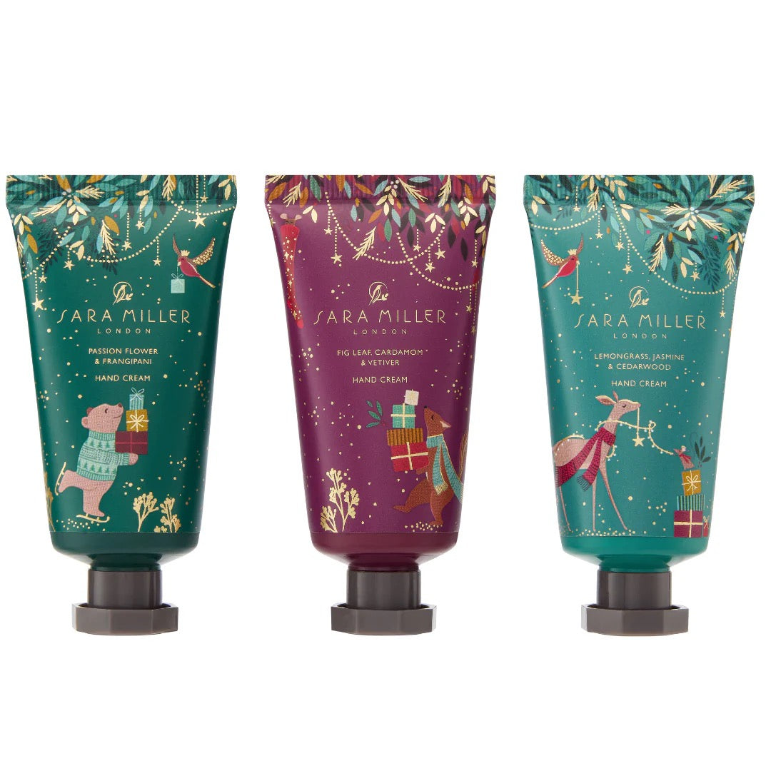 Sara Miller Woodland Tales Trio Hand Creams Gift Set - Green/Berry