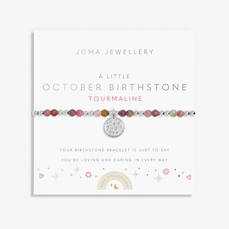 Joma Jewellery - Girls - A Little October Birthstone Bracelet - Tourmaline