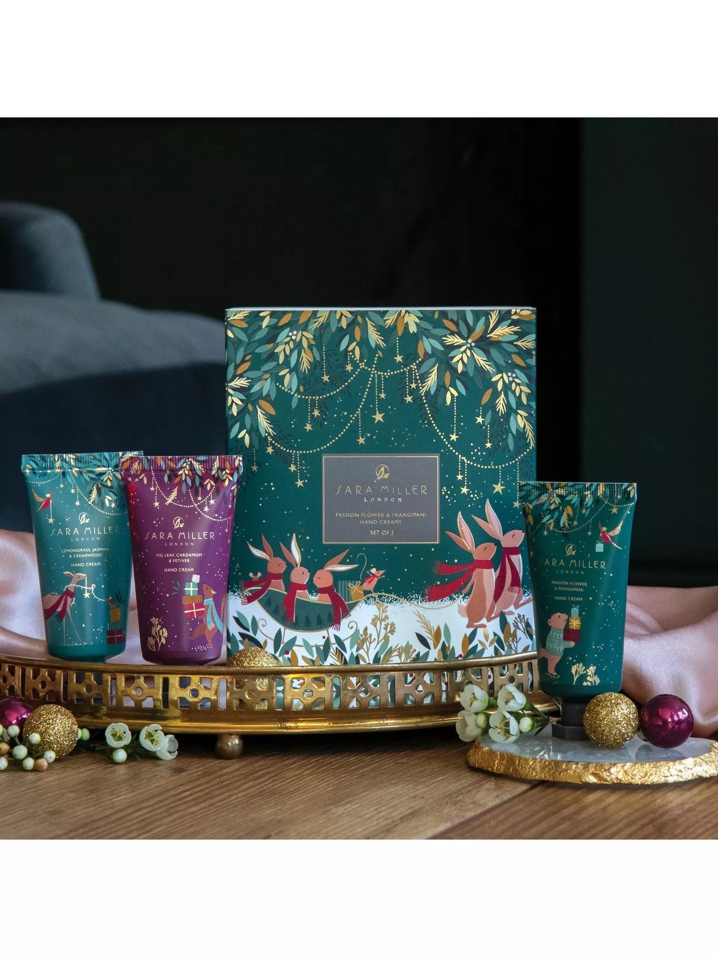 Sara Miller Woodland Tales Trio Hand Creams Gift Set - Green/Berry