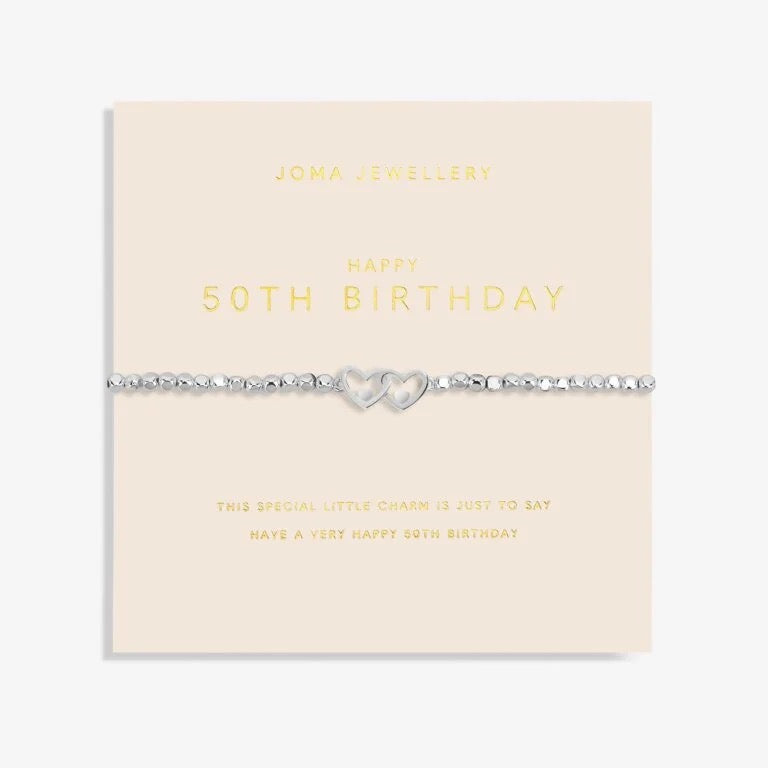 Joma Jewellery - Forever Yours - "Happy 50th Birthday' Bracelet