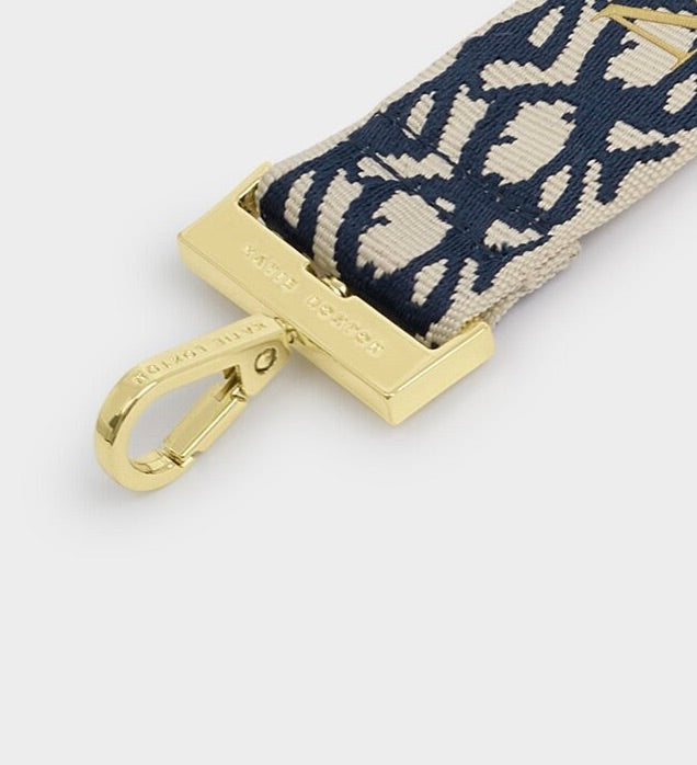 Katie Loxton Canvas Bag Strap - Abstract - Midnight Blue