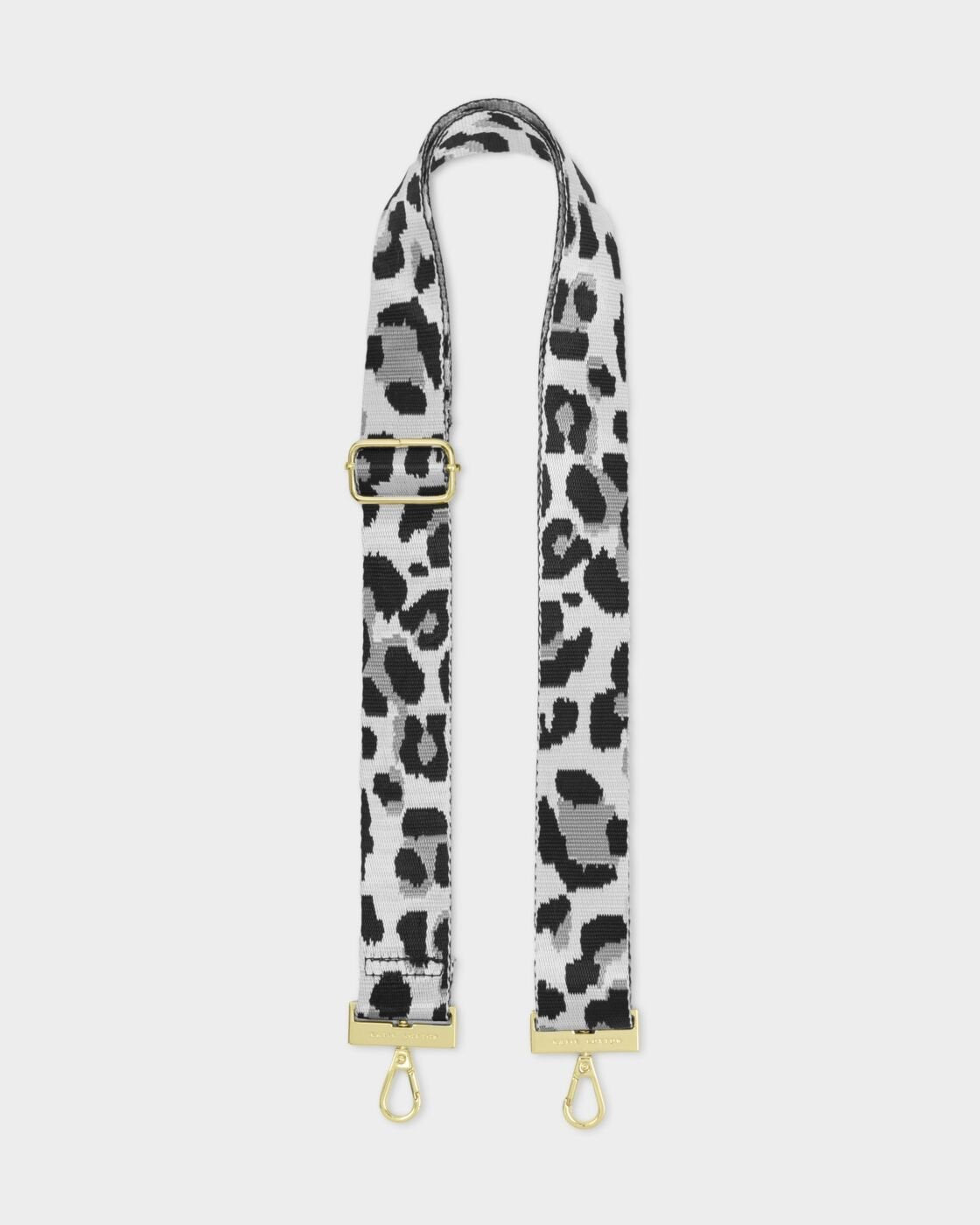 Katie Loxton Canvas Bag Strap - Leopard - Grey/Black/Silver