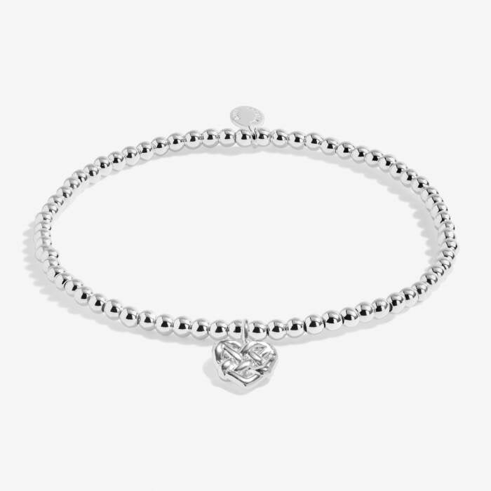Joma Jewellery A Little Friendship is a Knot That Cannot Be Untied - Silver Stretch Bracelet