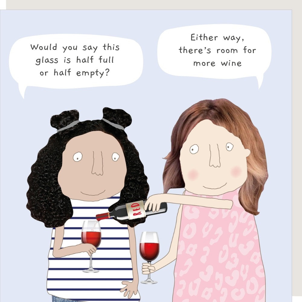 Rosie Made a Thing - More Wine - Blank Card