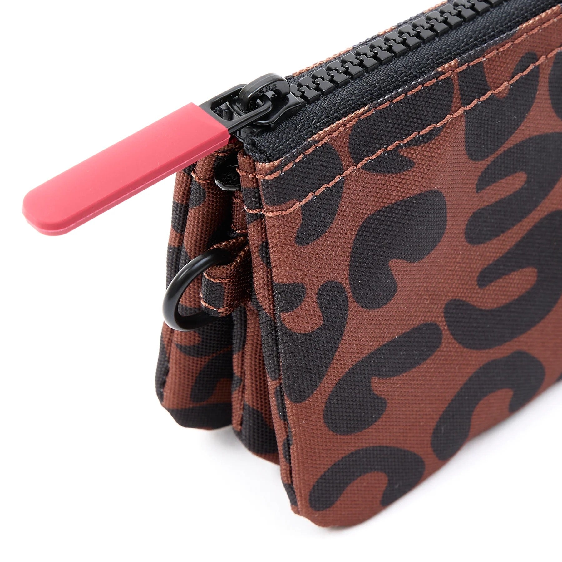 Roka Carnaby Small Wallet - Recycled Canvas - Scarlet Leopard (Limited Edition)