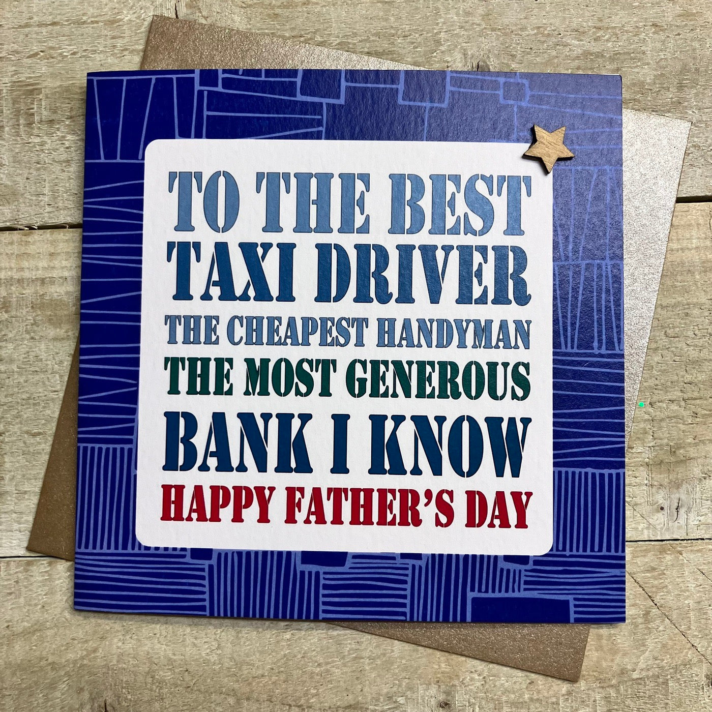 Taxi, Handyman & Bank - Fathers Day Card - White Cotton Cards