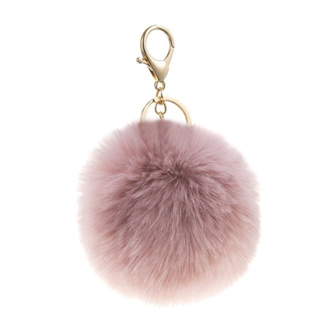 Park Lane Pink Faux Fur Pom-Pom Keyring
