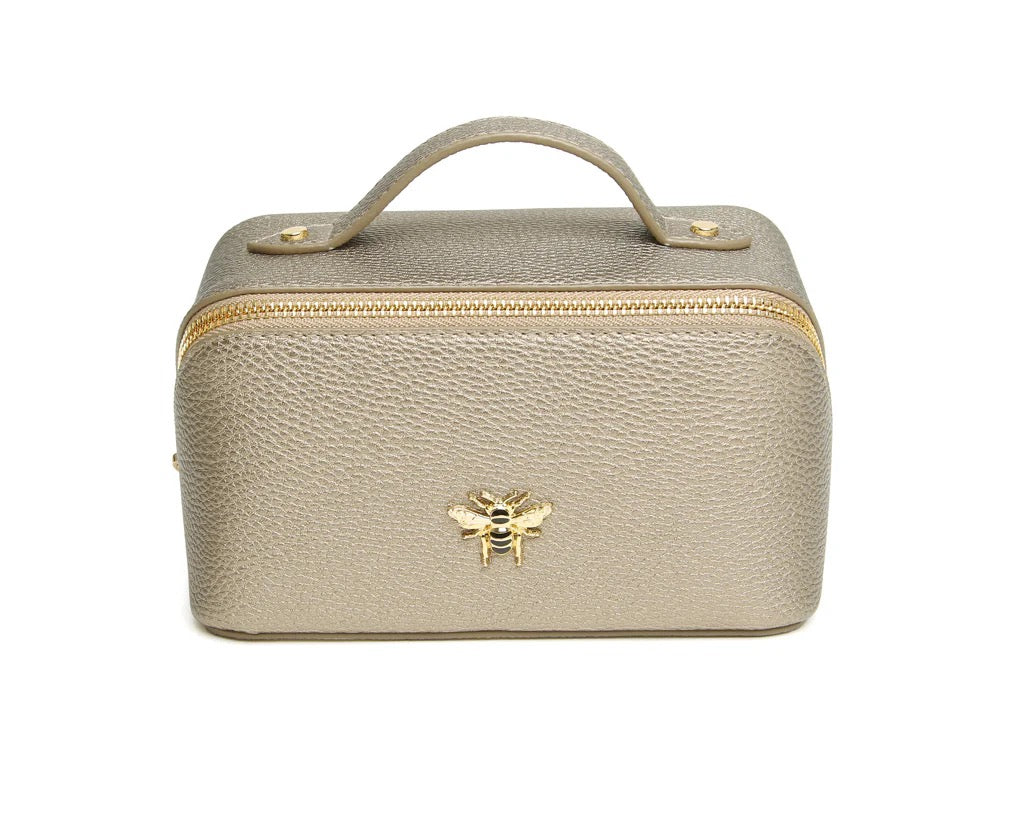 Alice Wheeler Bronze Train Beauty Case - Mini