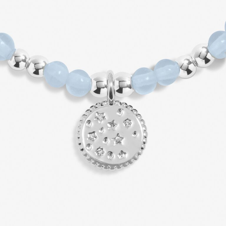 Joma Jewellery - Girls - A Little March Birthstone Bracelet - Aqua Crystal