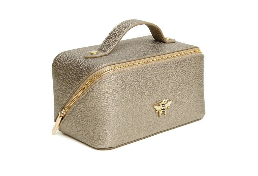 Alice Wheeler Bronze Train Beauty Case - Mini