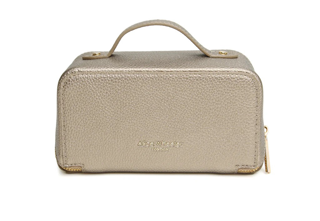 Alice Wheeler Bronze Train Beauty Case - Mini