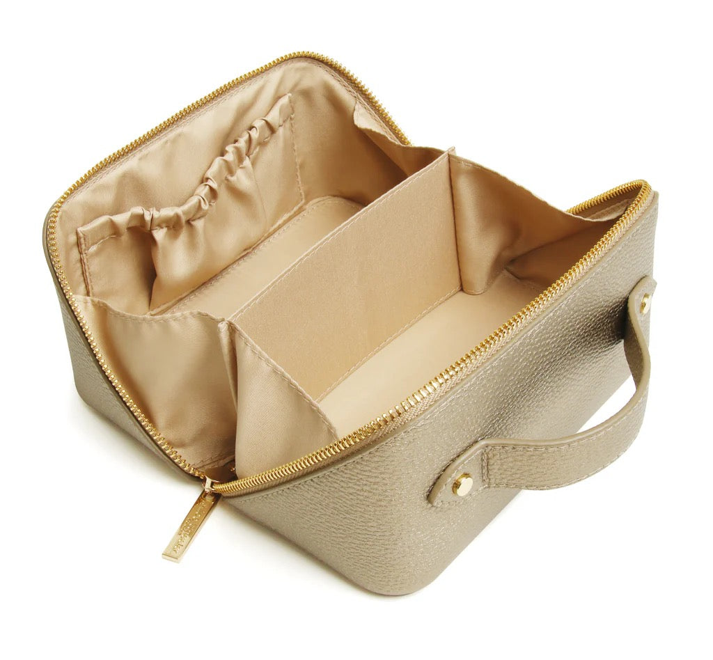 Alice Wheeler Bronze Train Beauty Case - Mini