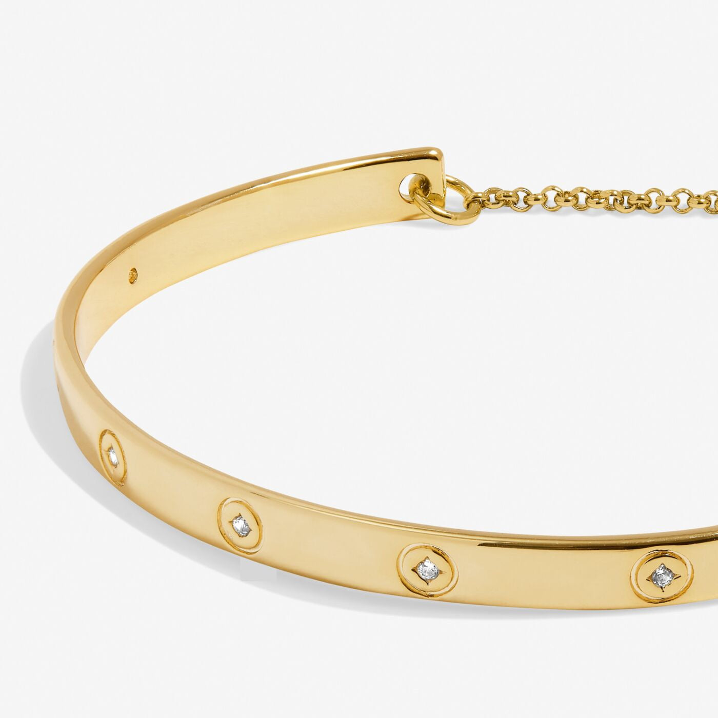 Joma Jewellery -Cubic Zirconia Gold Bangle Bracelet