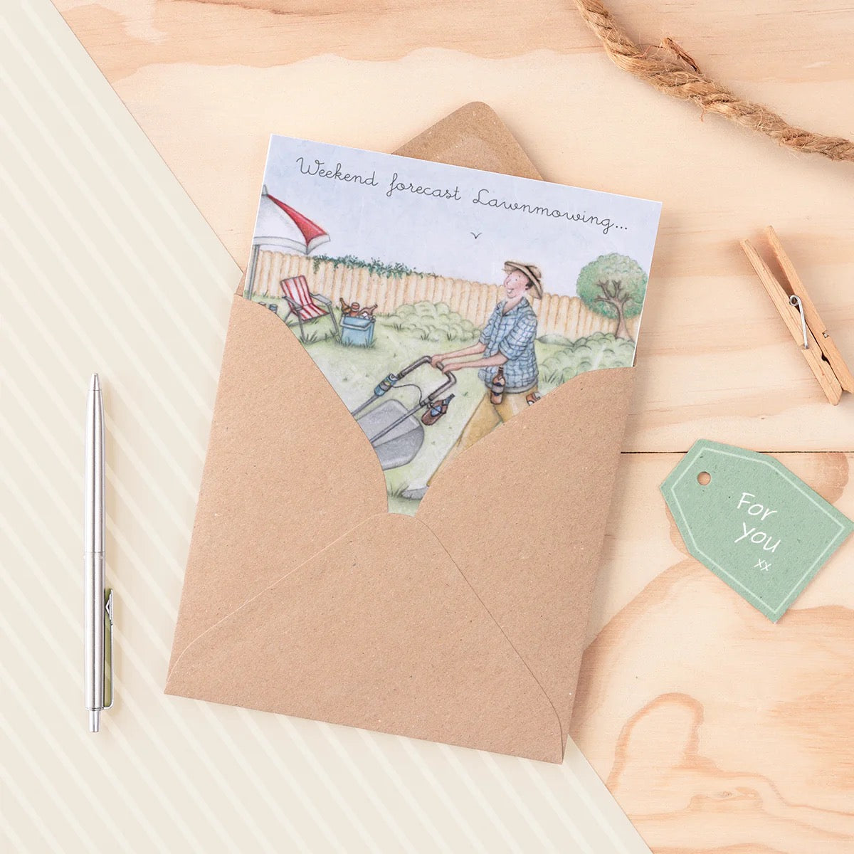 Berni Parker - Weekend forecast - Male Blank Card