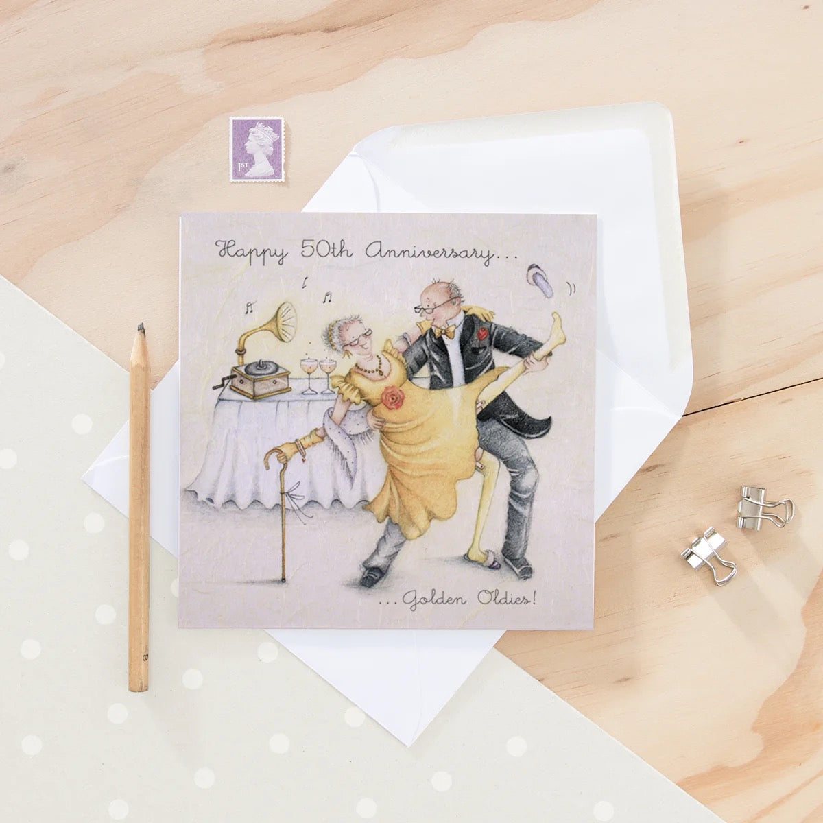 Berni Parker - Happy 50th Anniversary Golden Oldies Card