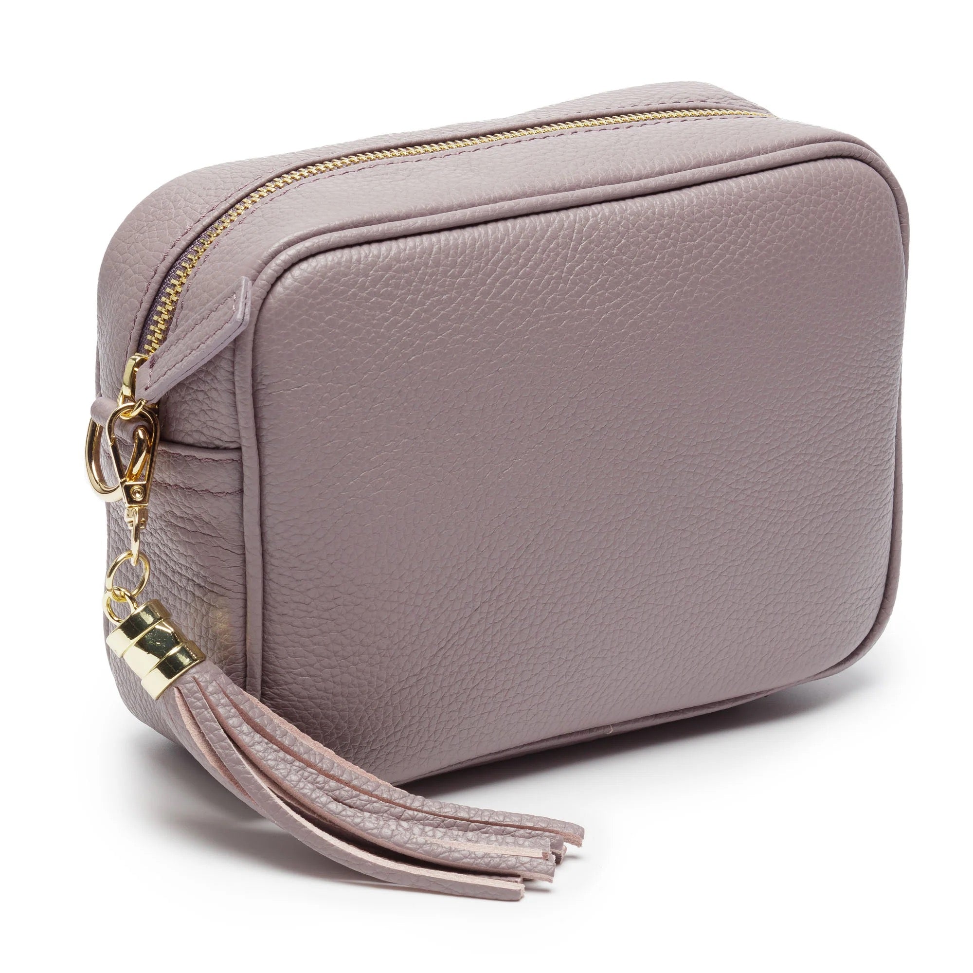 Elie Beaumont Designer Leather Crossbody Bag - Lavender (GOLD Fittings)