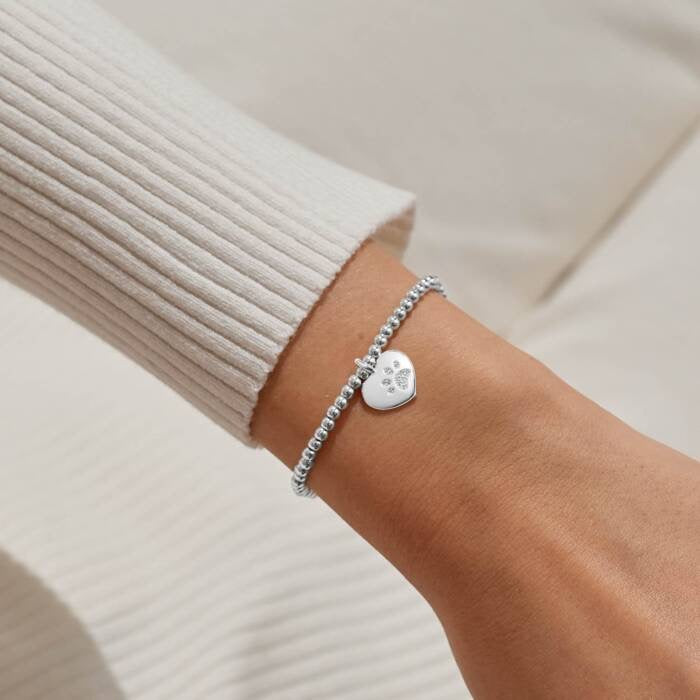 Joma Jewellery Pets Leave Paw Prints On Our Hearts - Silver Plated Bracelet