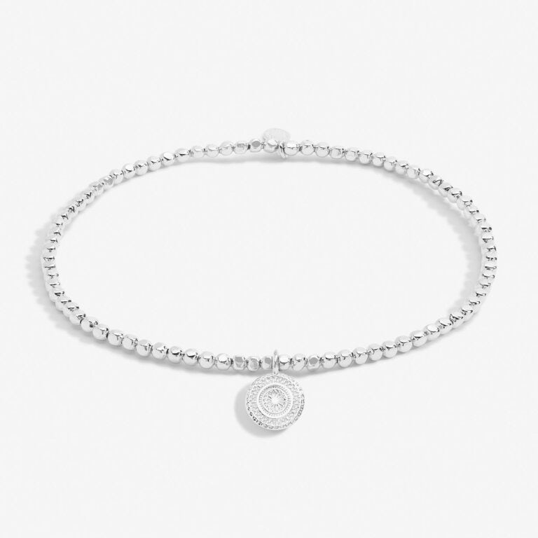 Joma Jewellery - Hammered Disc Silver Anklet