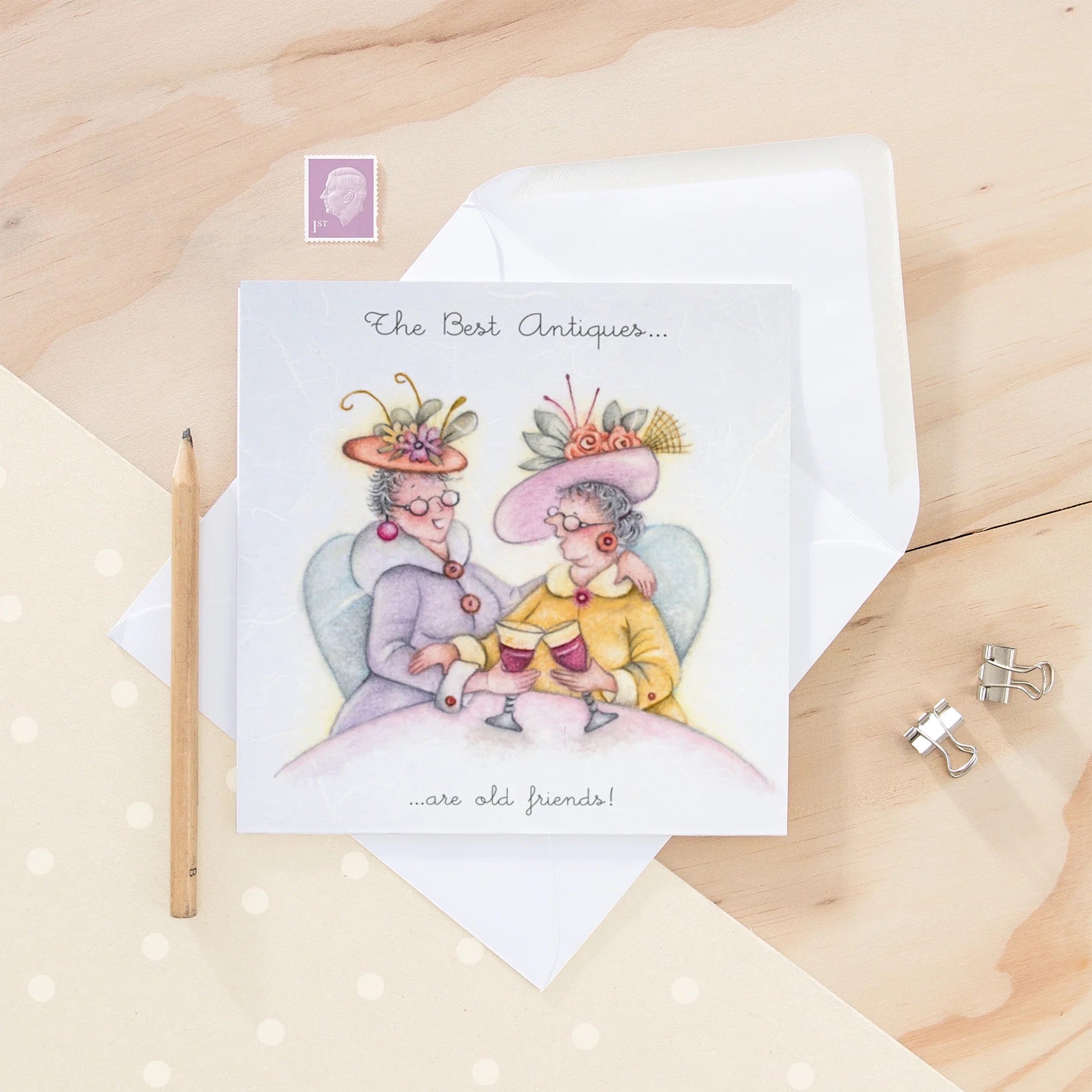 Berni Parker - The Best Antiques - Blank Card