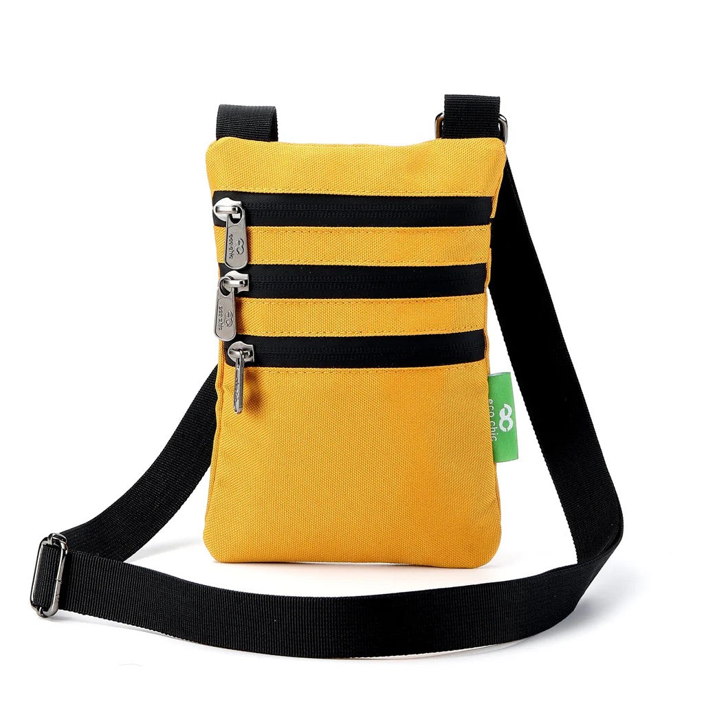 Eco Chic Recycled Canvas Crossbody Bag - Sunflower