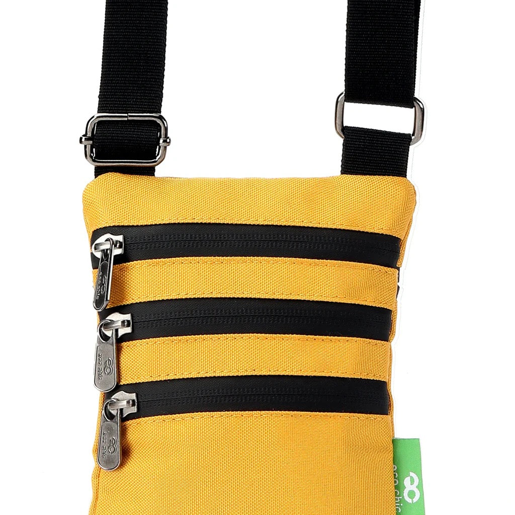 Eco Chic Recycled Canvas Crossbody Bag - Sunflower