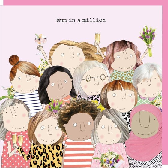 Rosie Made a Thing - Mum in a Million - Mum Blank Card