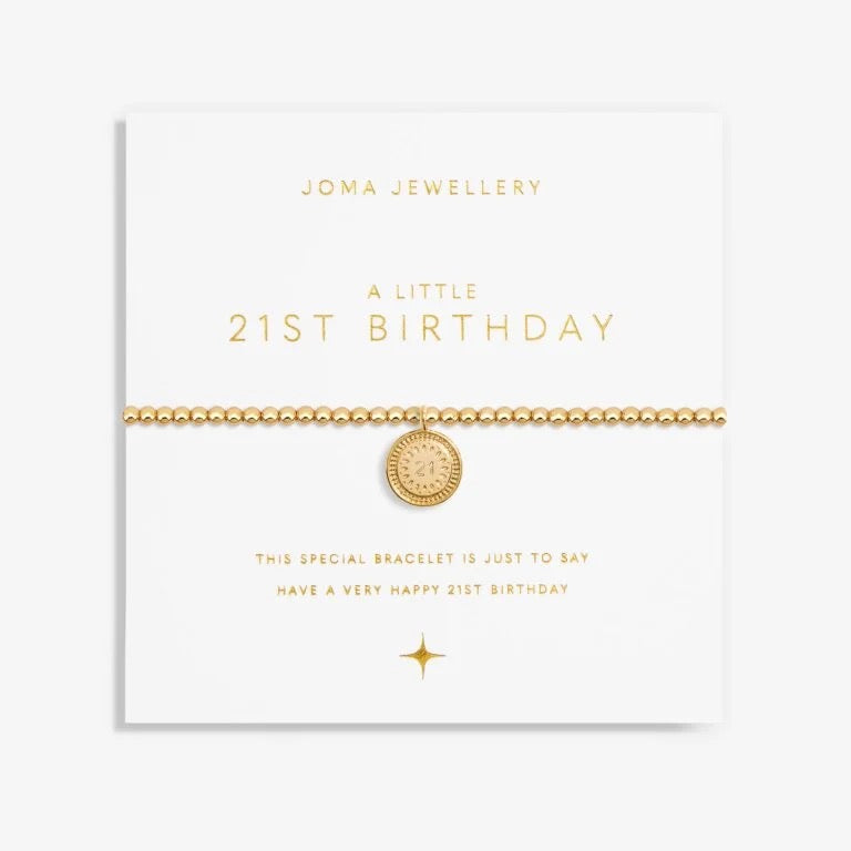 Joma Jewellery - A little 21st Birthday Gold Disc Bracelet