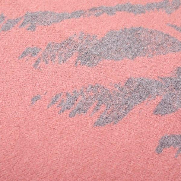 Pink & Grey Zebra Reversible Tassel Scarf - Cashmere Blend