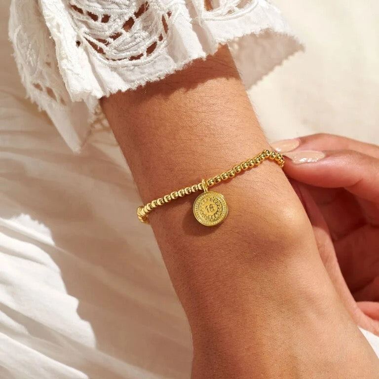 Joma Jewellery - A little 18th Birthday Gold Disc Bracelet