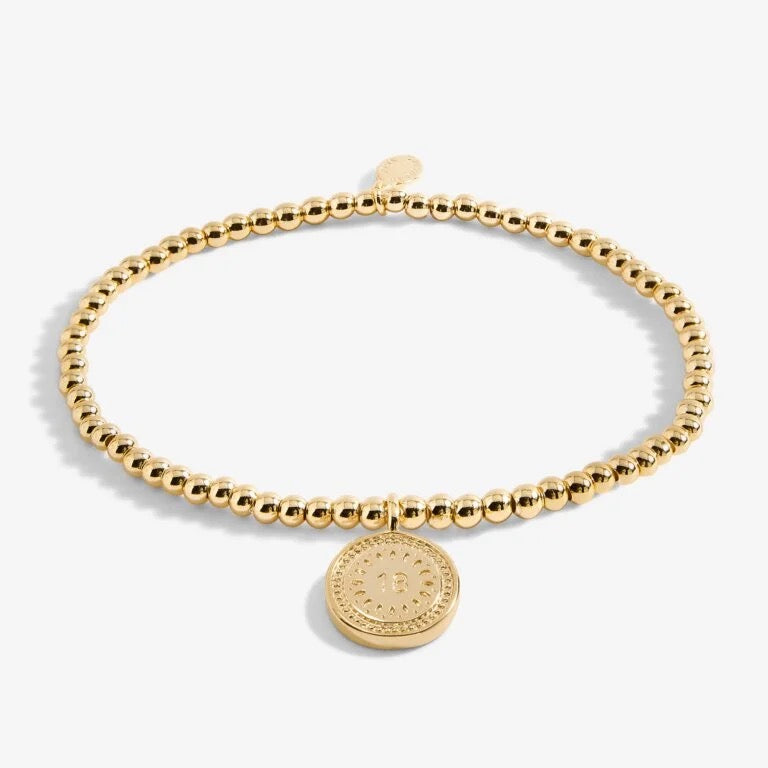 Joma Jewellery - A little 18th Birthday Gold Disc Bracelet