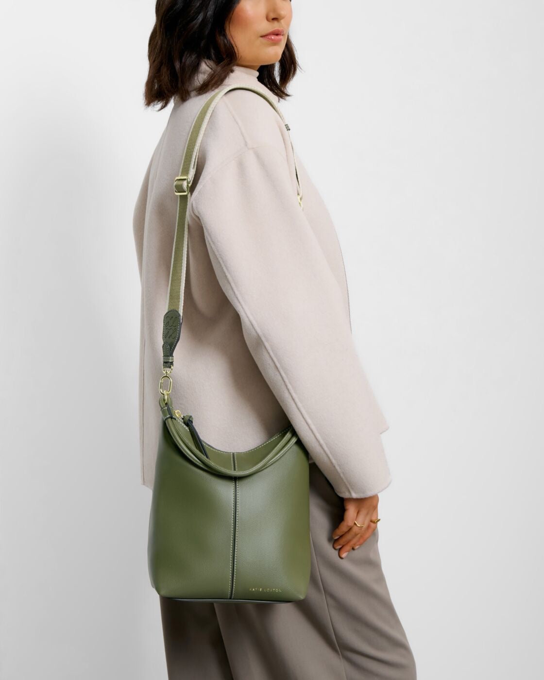 Katie Loxton - Hallie Satchel Handbag - Khaki Green