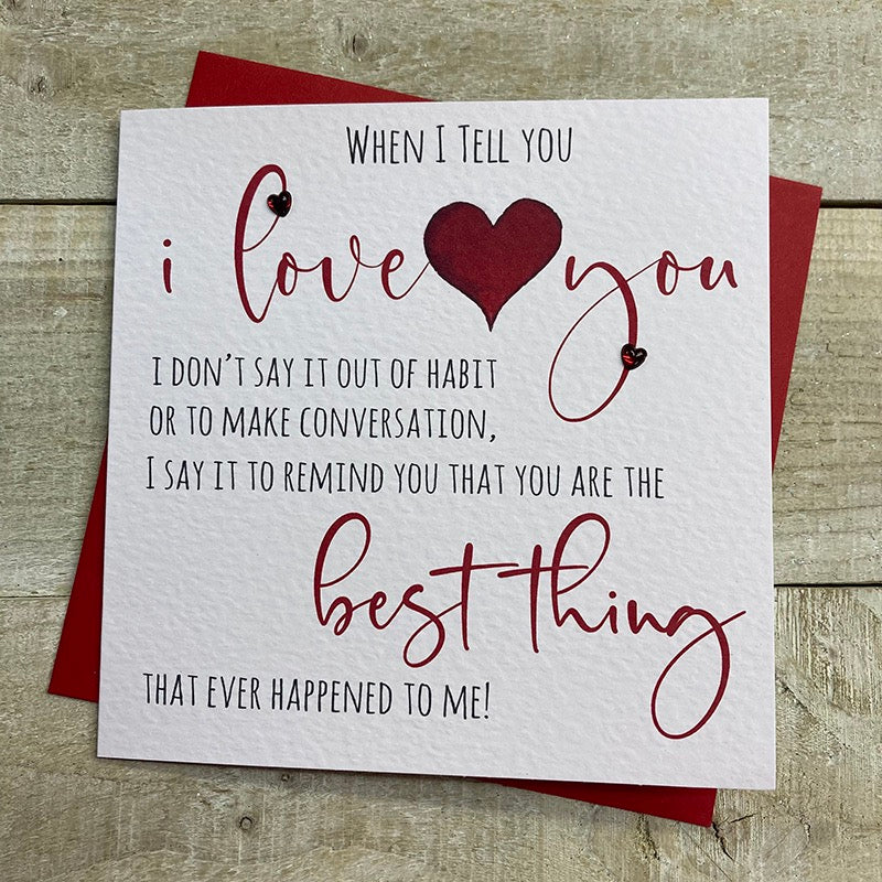 The Best Thing That Happened to Me Card - White Cotton Cards
