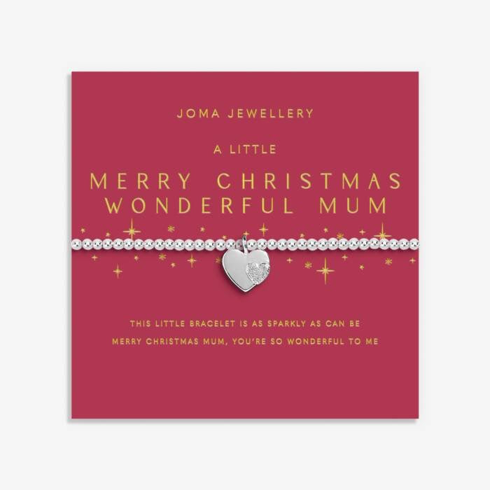 Joma Jewellery A Little Merry Christmas Wonderful Mum - Silver Plated Bracelet
