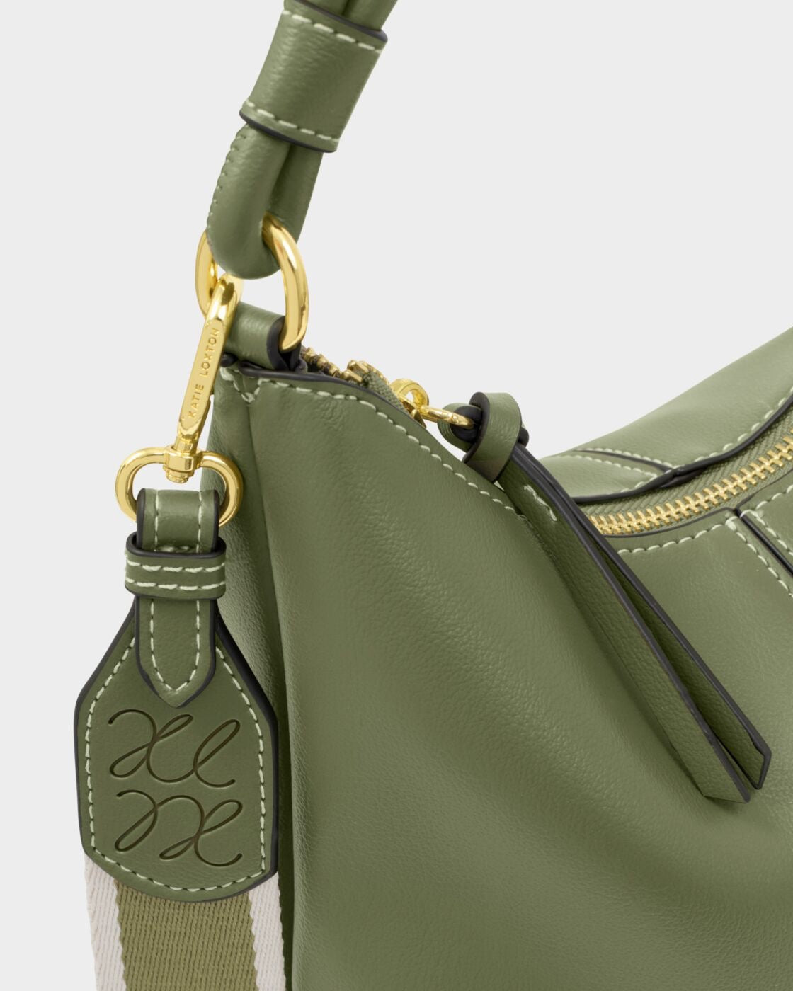 Katie Loxton - Hallie Satchel Handbag - Khaki Green