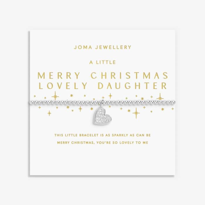Joma Jewellery Merry Christmas Lovely Daughter - Silver Plated Bracelet