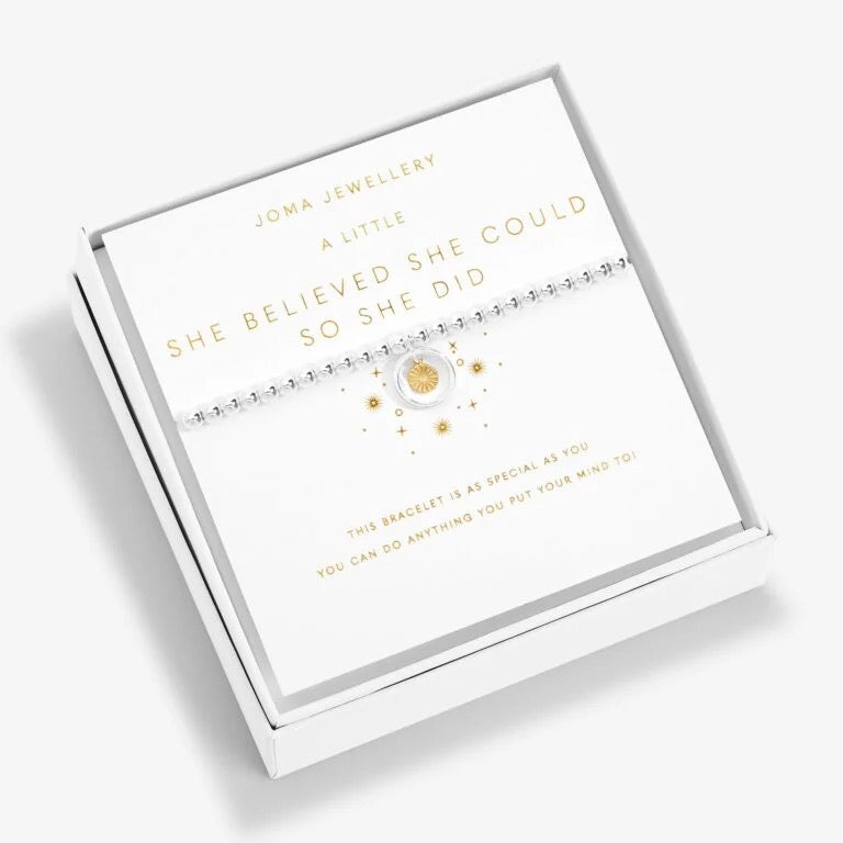 Joma Jewellery - Beautifully Boxed - "She Believed She Could So She Did' Bracelet