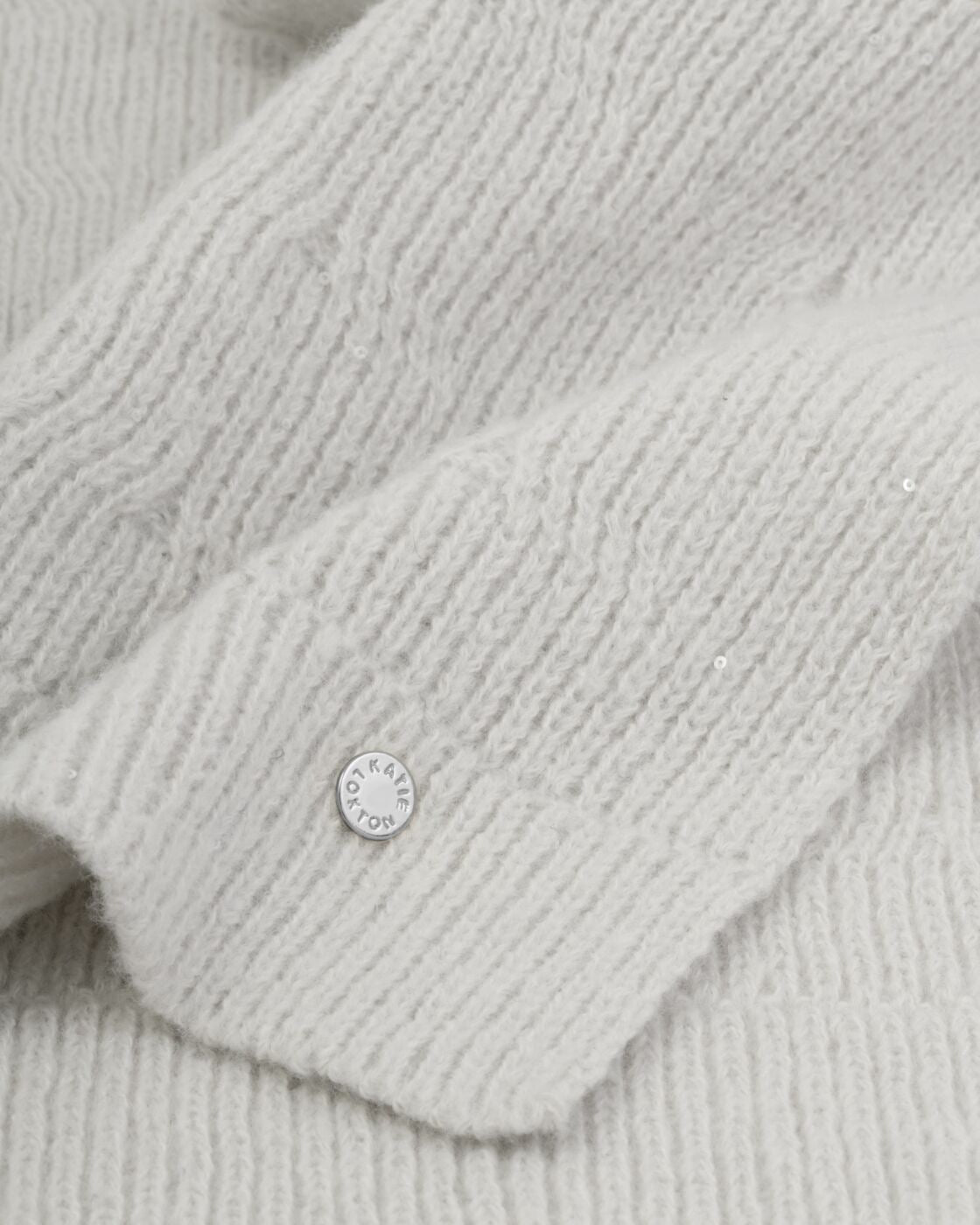 Katie Loxton Sequin Cosy Scarf - Pale Grey