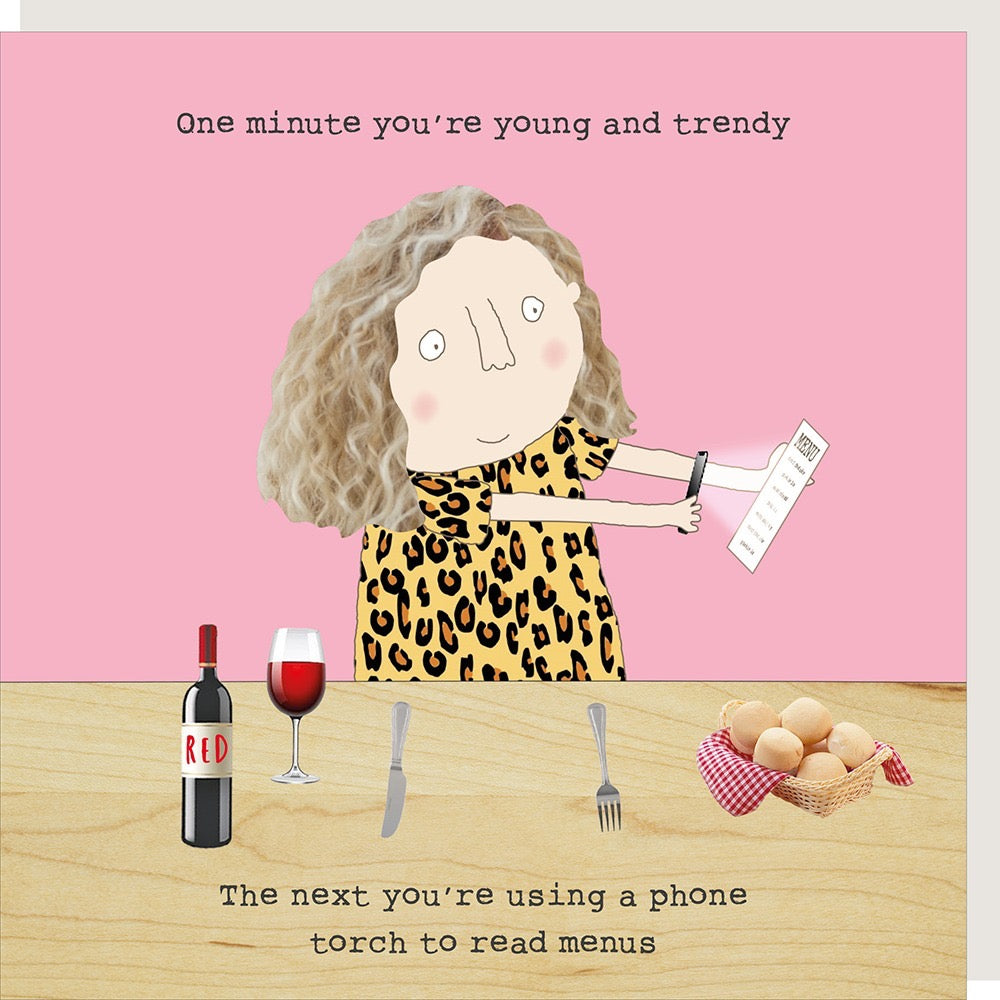 Rosie Made A Thing - Read Menus - Blank Card