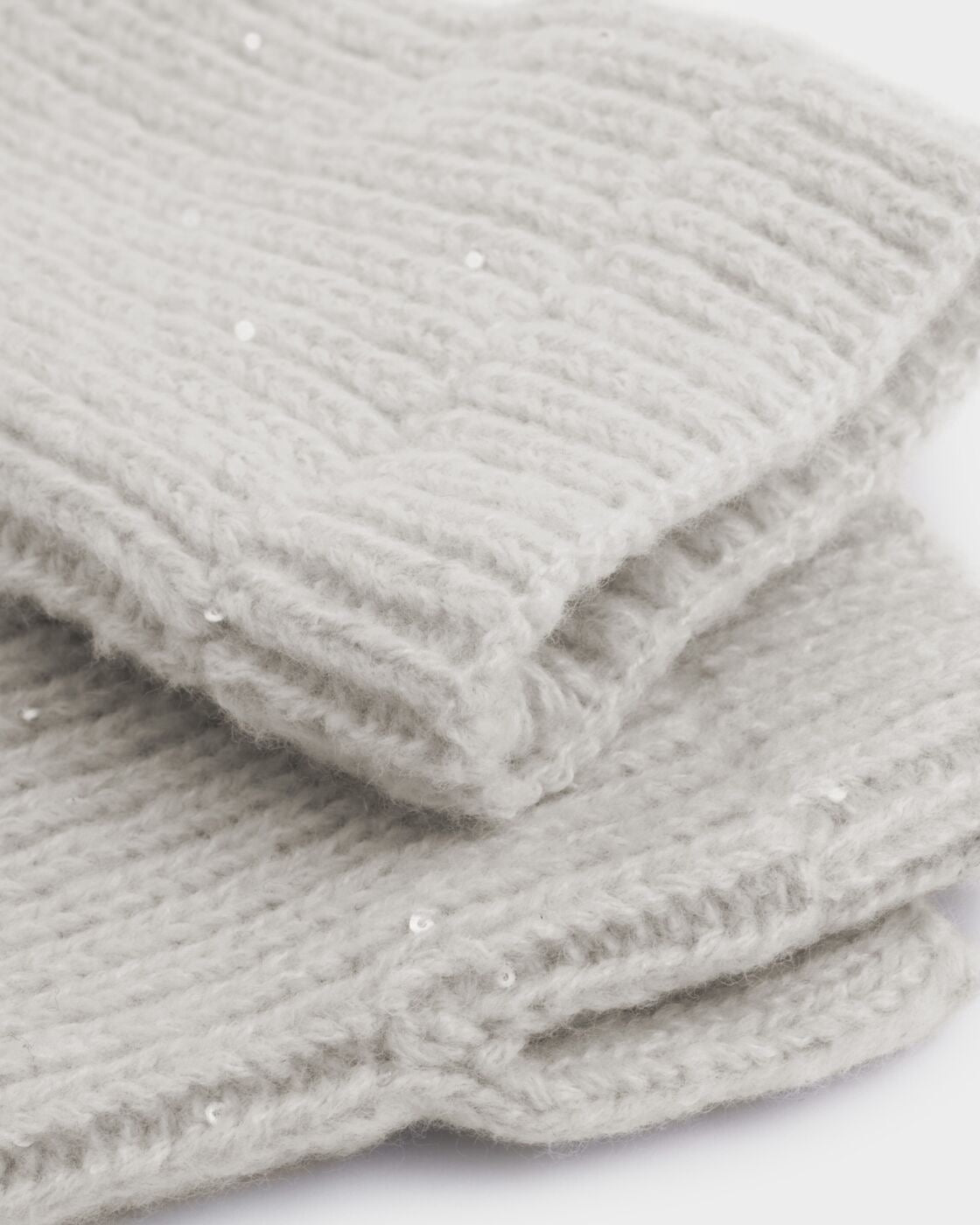 Katie Loxton Sequin Cosy Hand Warmer Gloves - Pale Grey