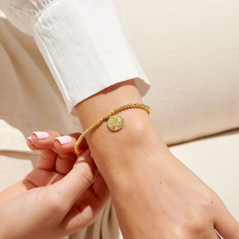 Joma Jewellery - Starsign A little ARIES Gold Disc Bracelet