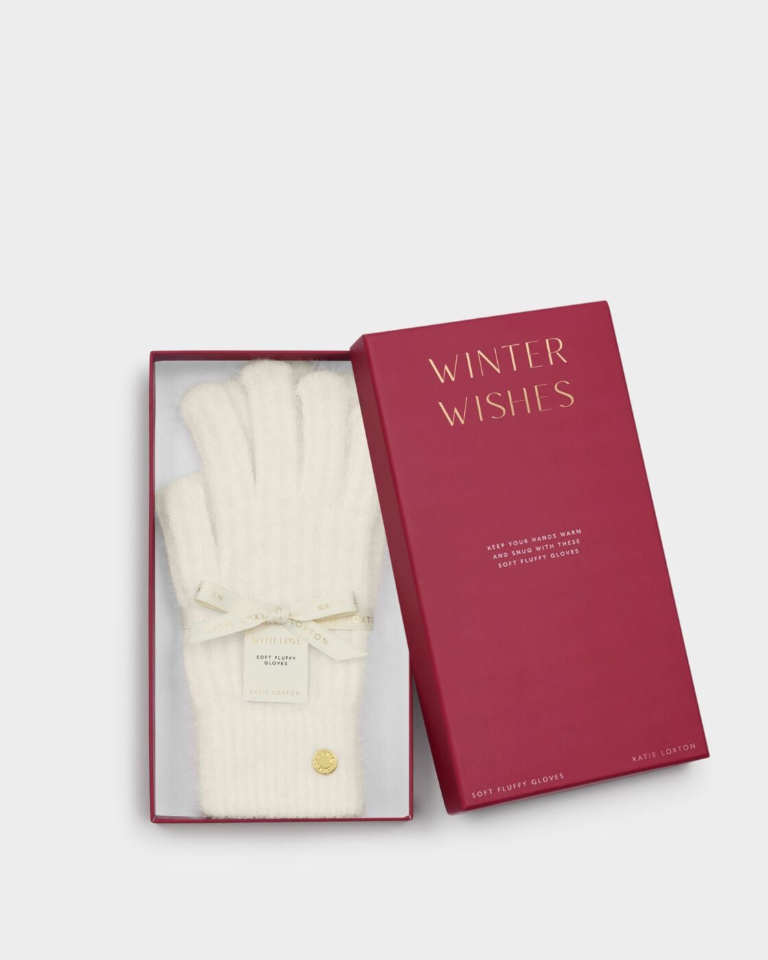 Katie Loxton Gift Boxed Soft Knit Gloves - White