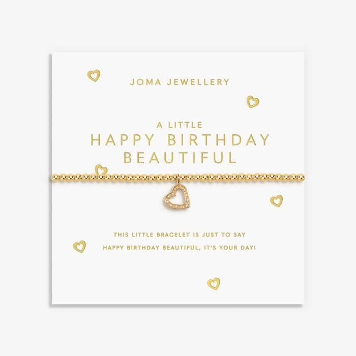 Joma Jewellery A Little Happy Birthday Beautiful - Gold Plated Bracelet
