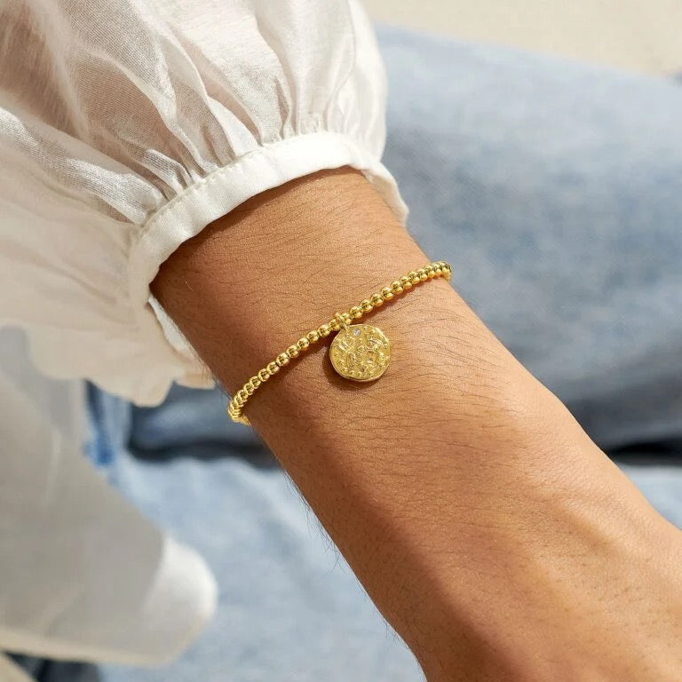 Joma Jewellery - Starsign A little GEMINI Gold Disc Bracelet