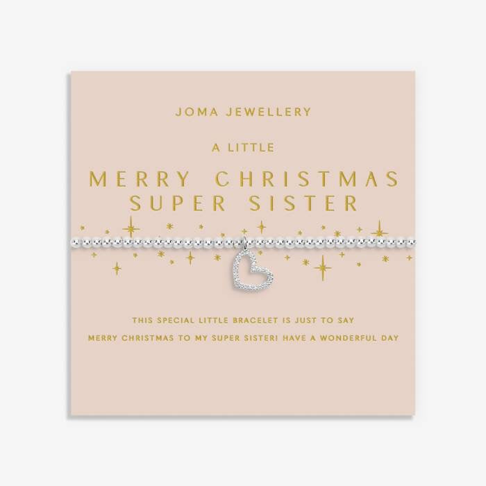 Joma Jewellery A Little Merry Christmas Super Sister - Silver Plated Bracelet