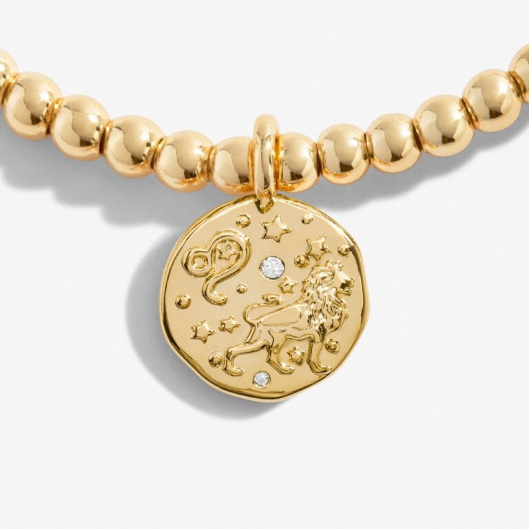 Joma Jewellery - Starsign A little LEO Gold Disc Bracelet