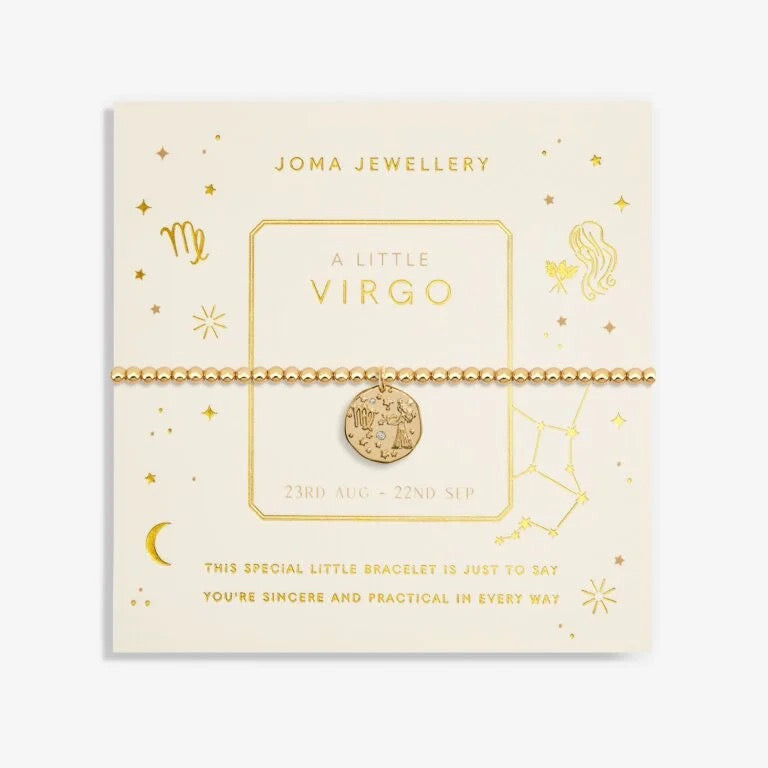 Joma Jewellery - Starsign A little VIRGO Gold Disc Bracelet