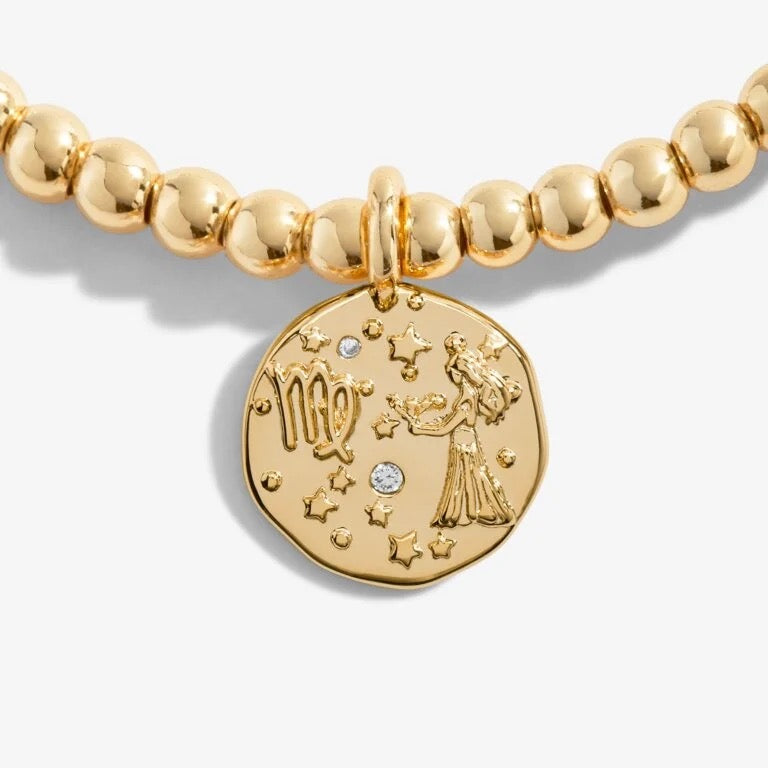 Joma Jewellery - Starsign A little VIRGO Gold Disc Bracelet