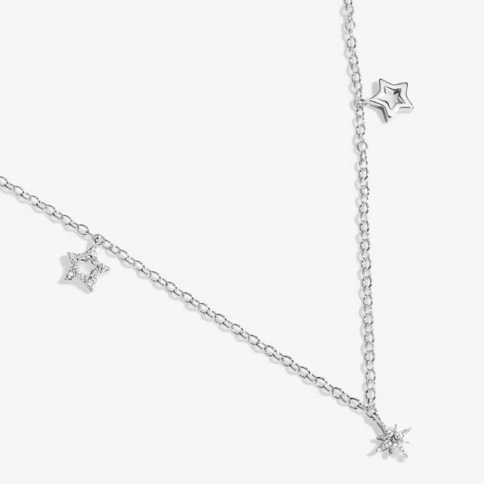 Joma Jewellery Mini Charms - Multi Star - Silver Plated Necklace